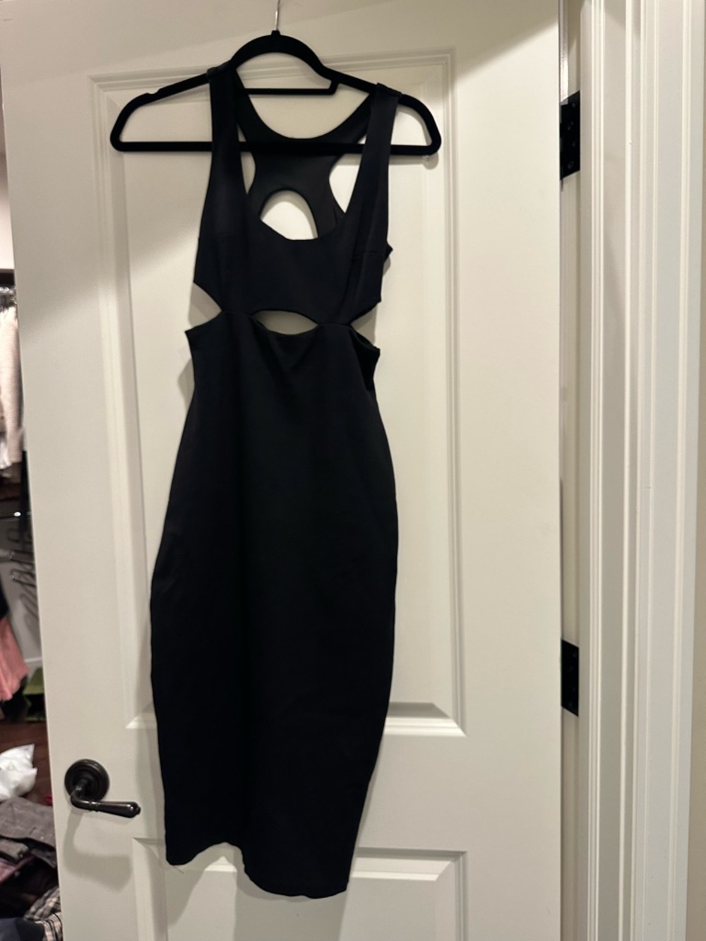 Hot Miami Styles Black Backless Cutout Bodycon Dress